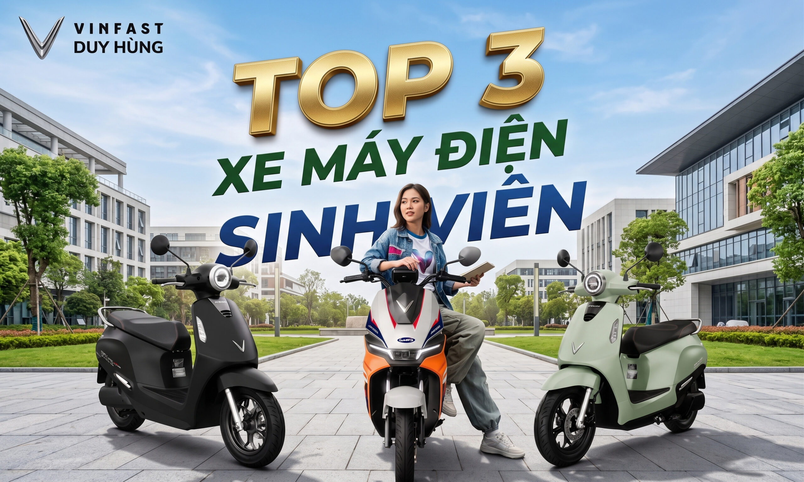 Top 3 xe máy điện sinh viên