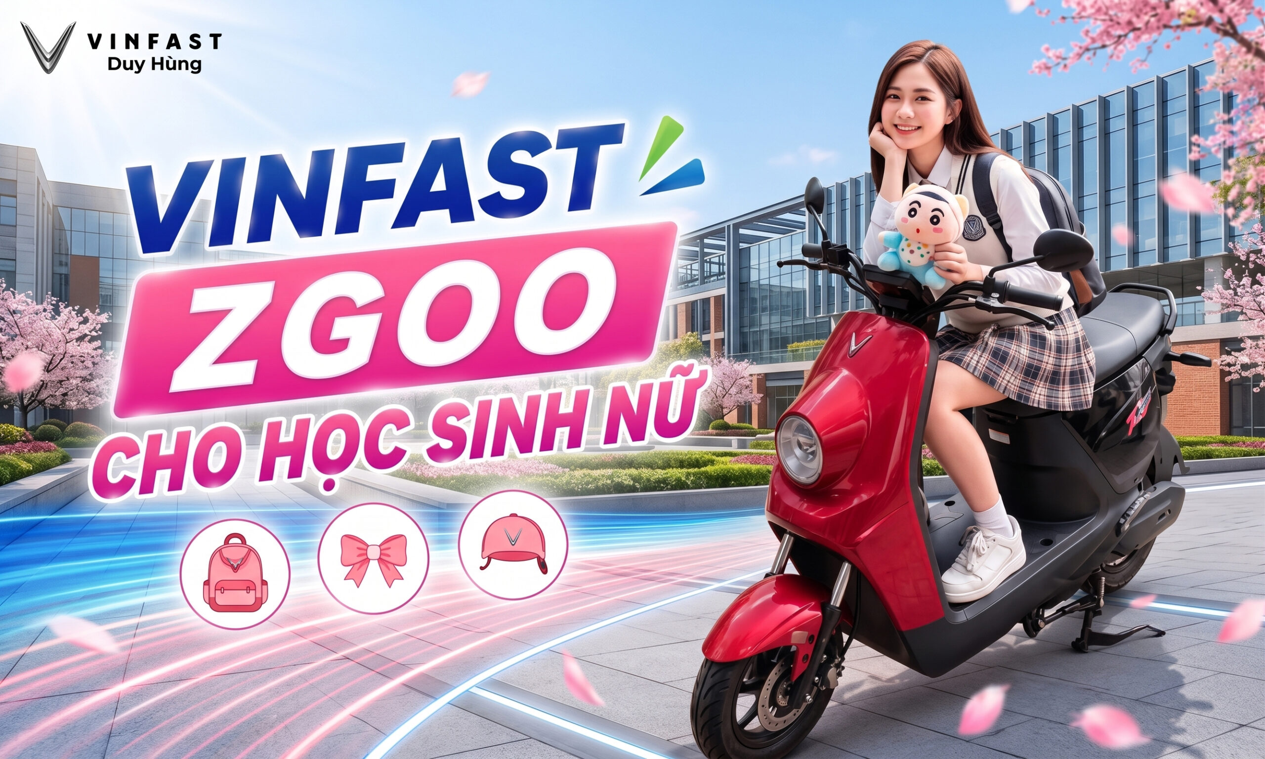 VinFast Zgoo – Mẫu Xe Điện Cho Học Sinh Nữ