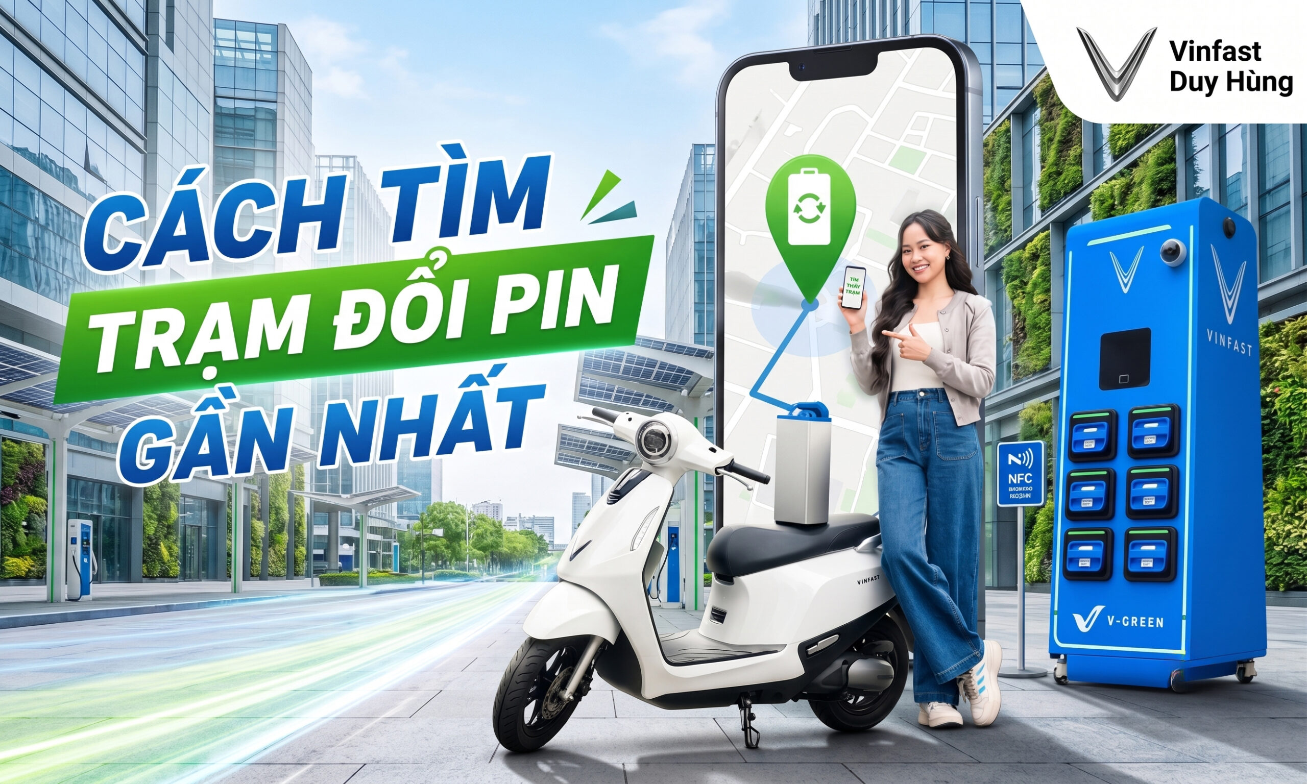 Cách tìm trạm đổi pin gần nhất